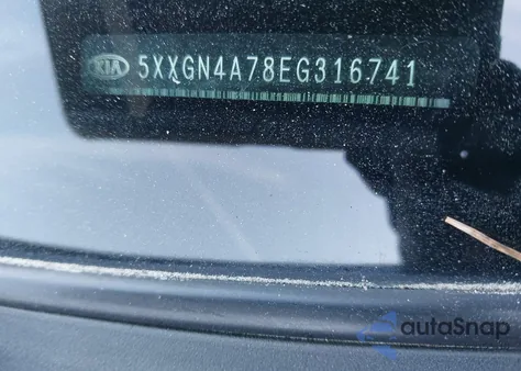 2014 Kia Optima Ex z USA, uszkodzony, nr VIN 5XXGN4A78EG316741